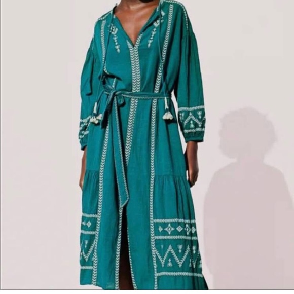 NWT Embroidered Green Midi
Dress Size XS - Picture 2 of 15